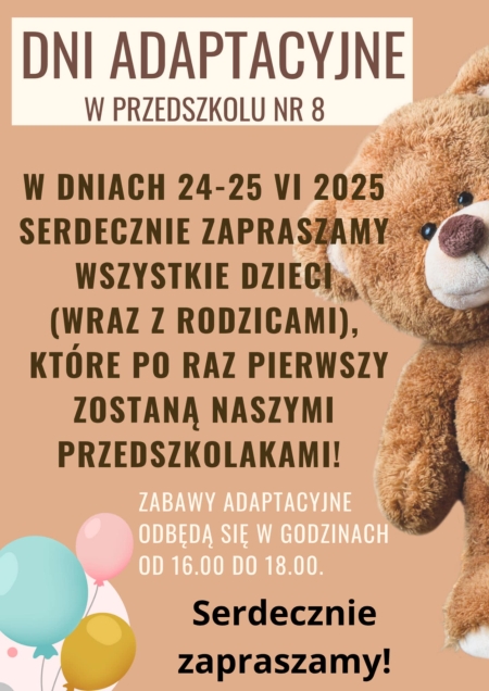 Zajęcia adaptacyjne w naszym przedszkolu